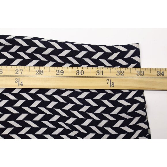 Theory Women's Silk Pull-On Geometric Printed Pants Navy Sz 4 - Picture 8 of 12